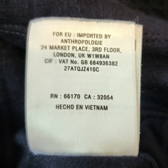 Anthropologie Post Tag Office Nautical Knit Peplum Cap Sleeve Form Fitted Y2K - Picture 3 of 15